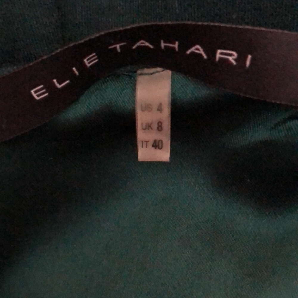 Elie Tahari Forest green dress size 4 - Picture 6 of 8